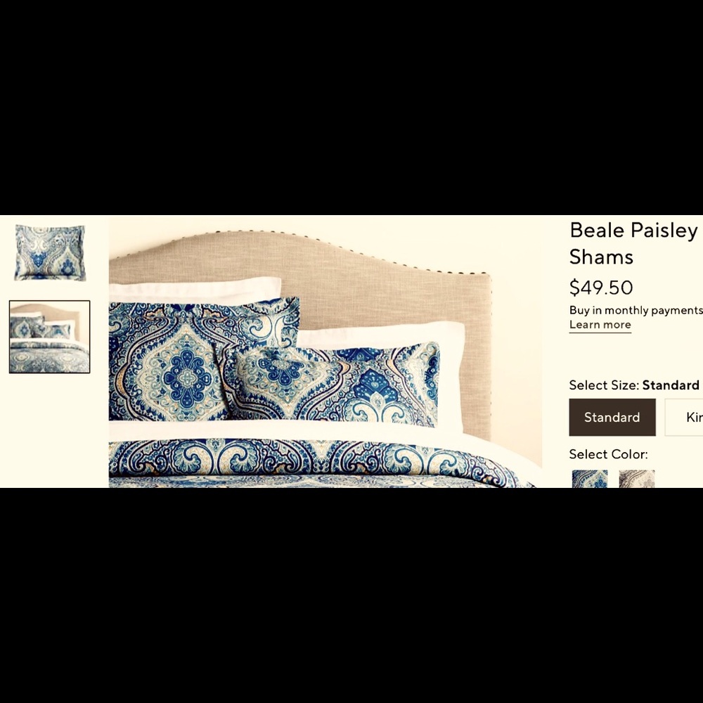 🐳 2 Potterybarnlook reversible quiltedpillowshams